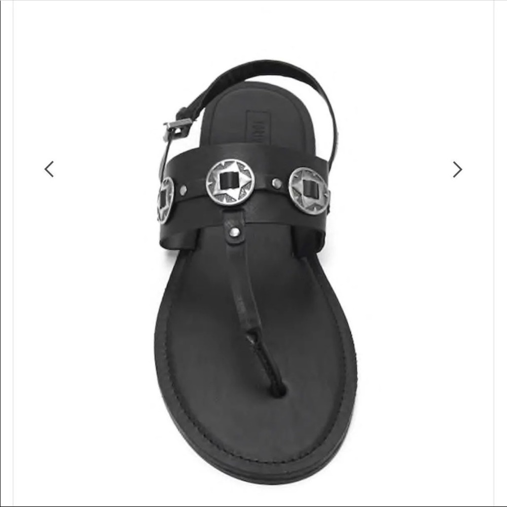 Faux leather sandals